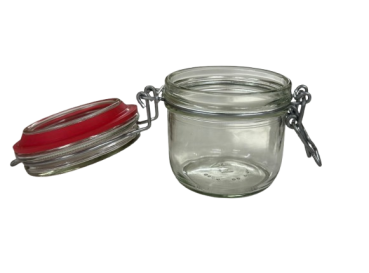 Preview: Drahtbügelglas 255 ml rund, mit Deckel und Dichtung